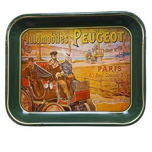 Automobiles Peugeot‎ Advertising Tray Paris Decor Serving Tray Made Hong Kong